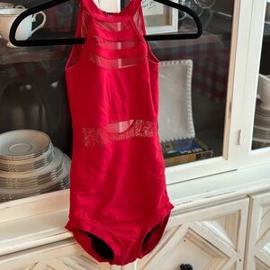 Five Dance wear red Leo sz adult small ❤️